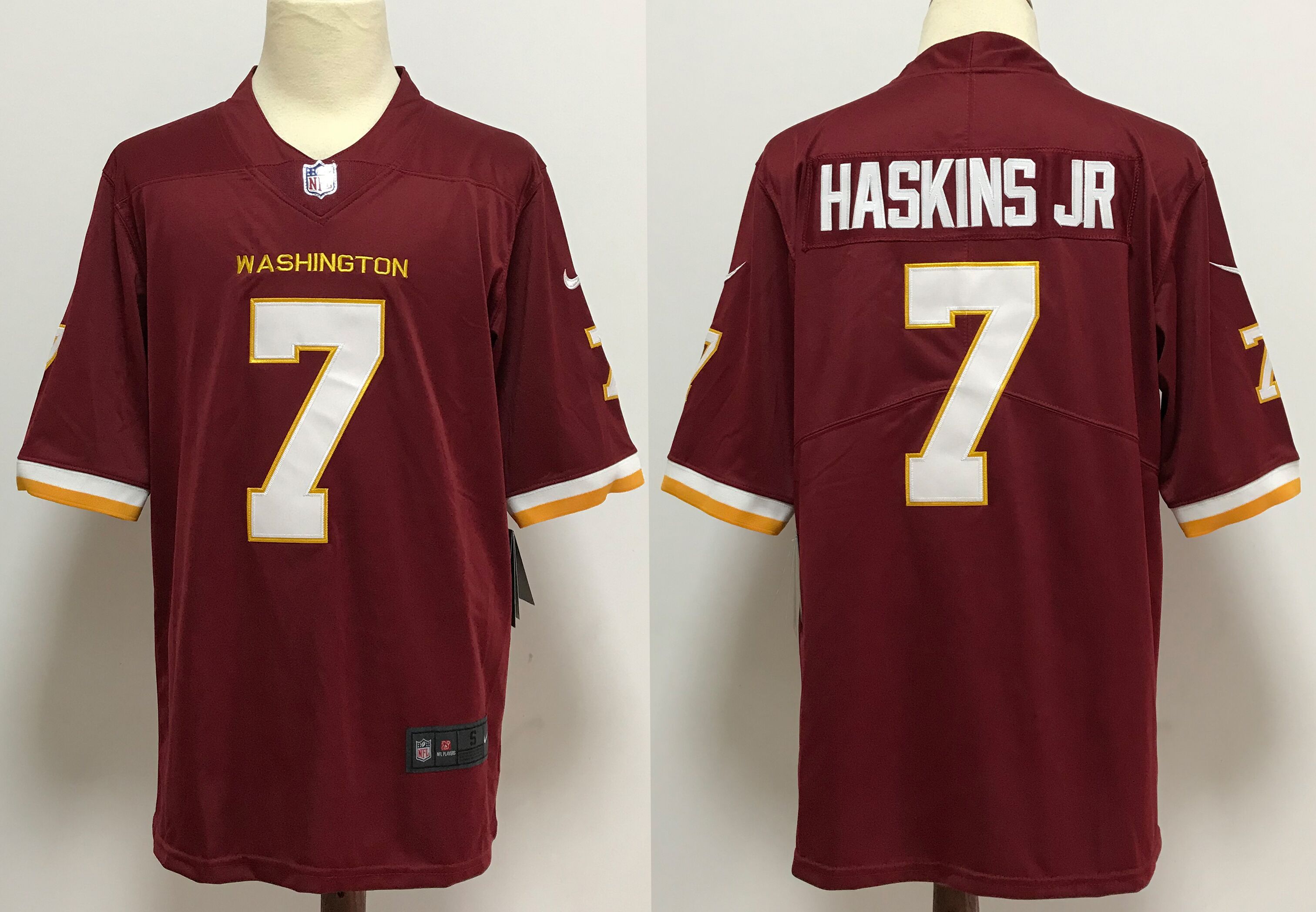 Men Washington Redskins #7 Haskins jr Red 2020 Vapor Untouchable Playe Nike NFL Jersey
